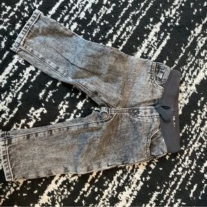 Stylish Gray Acid Wash Denim Jeans for Kids Size 18-24 MTHS. Elastic Waist Band